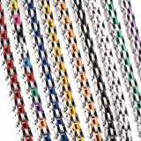 Bracelet Chaîne de Moto Bleu en Acier Inoxydable et en Silicone Memphis - Mon Bracelet Homme