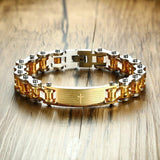 Bracelet Chaîne de Moto Chrétien en Acier - Mon Bracelet Homme