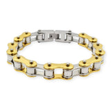 Bracelet Chaîne de Moto Coloré en Acier Inoxydable Doré Jonas - Mon Bracelet Homme