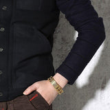 Bracelet Chaîne de Moto Croix en Acier - Mon Bracelet Homme