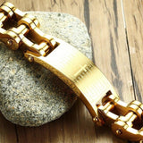 Bracelet Chaîne de Moto Croix en Acier - Mon Bracelet Homme