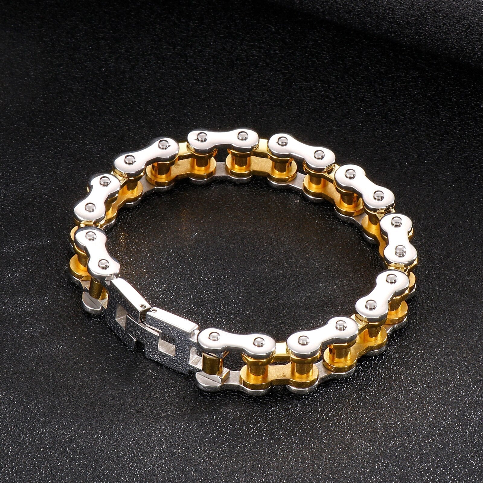 Bracelet Chaîne de Moto de Haute Qualité en Acier Inoxydable Richard - Mon Bracelet Homme
