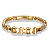 Bracelet Chaîne de Moto Doré à Maillons en Acier Inoxydable Felix - Mon Bracelet Homme
