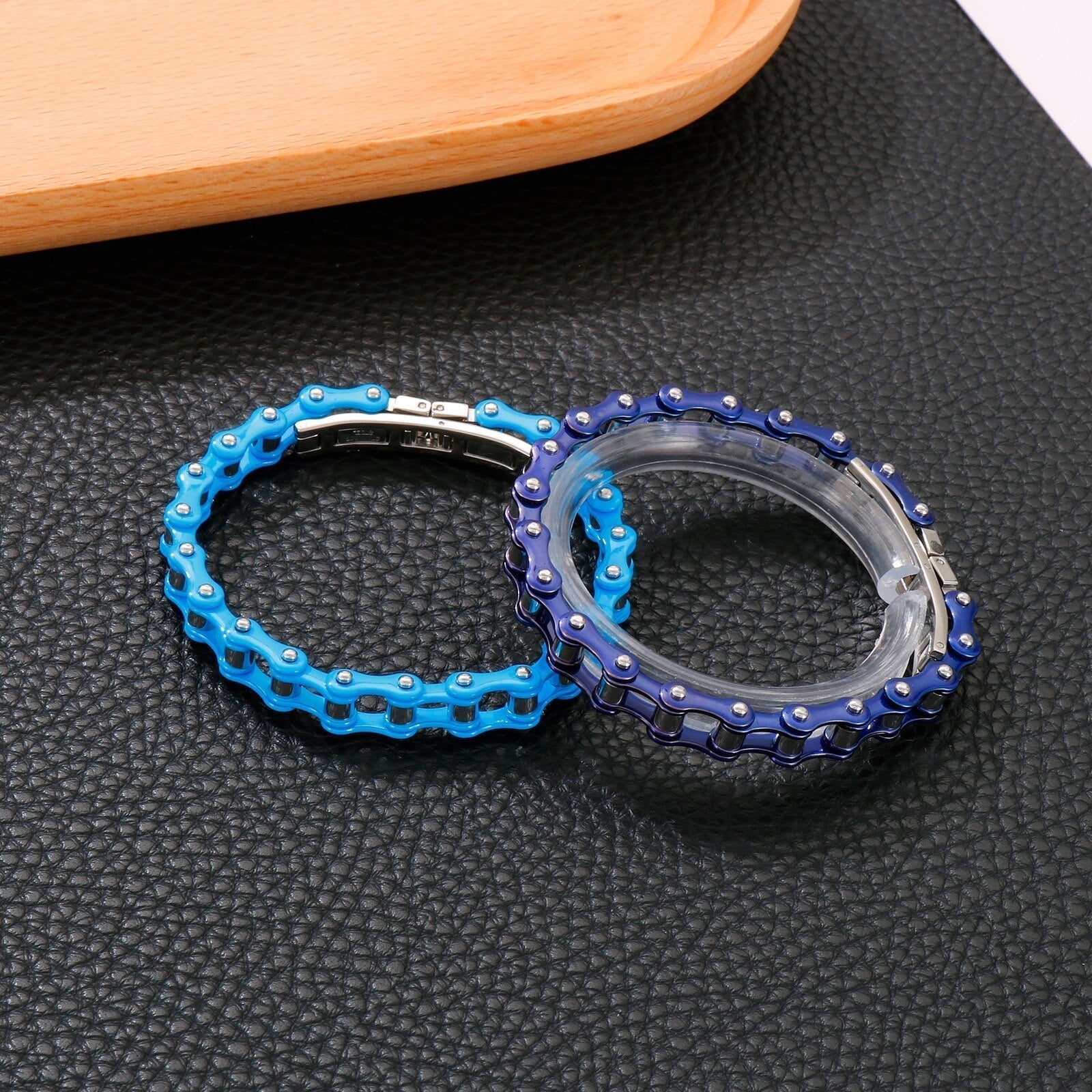 Bracelet Chaîne de Moto Minimaliste Violet - Mon Bracelet Homme