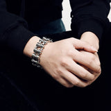 Bracelet Chaîne de Moto Noir en Acier Inoxydable 18Mm de Large Cayden - Mon Bracelet Homme