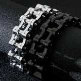 Bracelet Chaîne de Moto Noir en Acier Inoxydable 18Mm de Large Cayden - Mon Bracelet Homme
