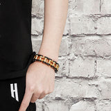 Bracelet Chaîne de Moto Noir et Doré Everest - Mon Bracelet Homme