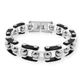 Bracelet Chaîne de Moto Noir Original en Acier Inoxydable Alfred
