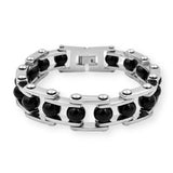 Bracelet Chaîne de Moto Noir Original en Acier Inoxydable Jaden