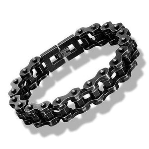 Bracelet Chaîne de Moto Noir Style Rétro Darren - Mon Bracelet Homme