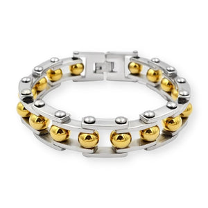 Bracelet Chaîne de Moto Original Doré en Acier Inoxydable Christopher - Mon Bracelet Homme
