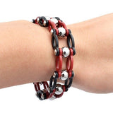 Bracelet Chaîne de Moto Rouge Original en Acier Inoxydable pour Homme Dawson - Mon Bracelet Homme