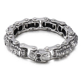 Bracelet Chaîne de Moto Squelette en Acier Inoxydable John - Mon Bracelet Homme