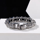 Bracelet Chaîne de Moto Squelette en Acier Inoxydable John - Mon Bracelet Homme