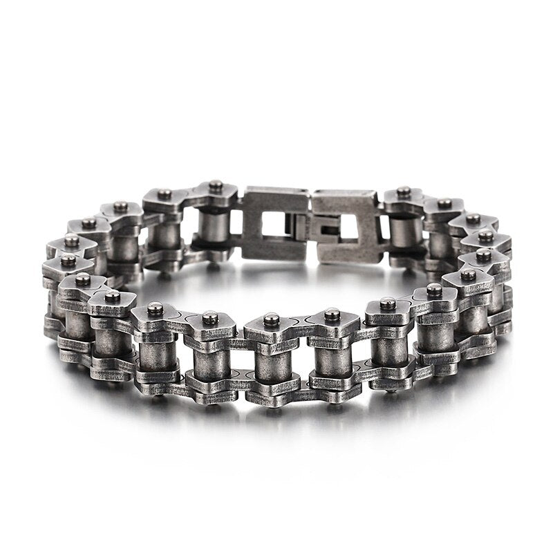 Bracelet Chaîne de Moto Style Rétro en Acier Inoxydable Blake - Mon Bracelet Homme