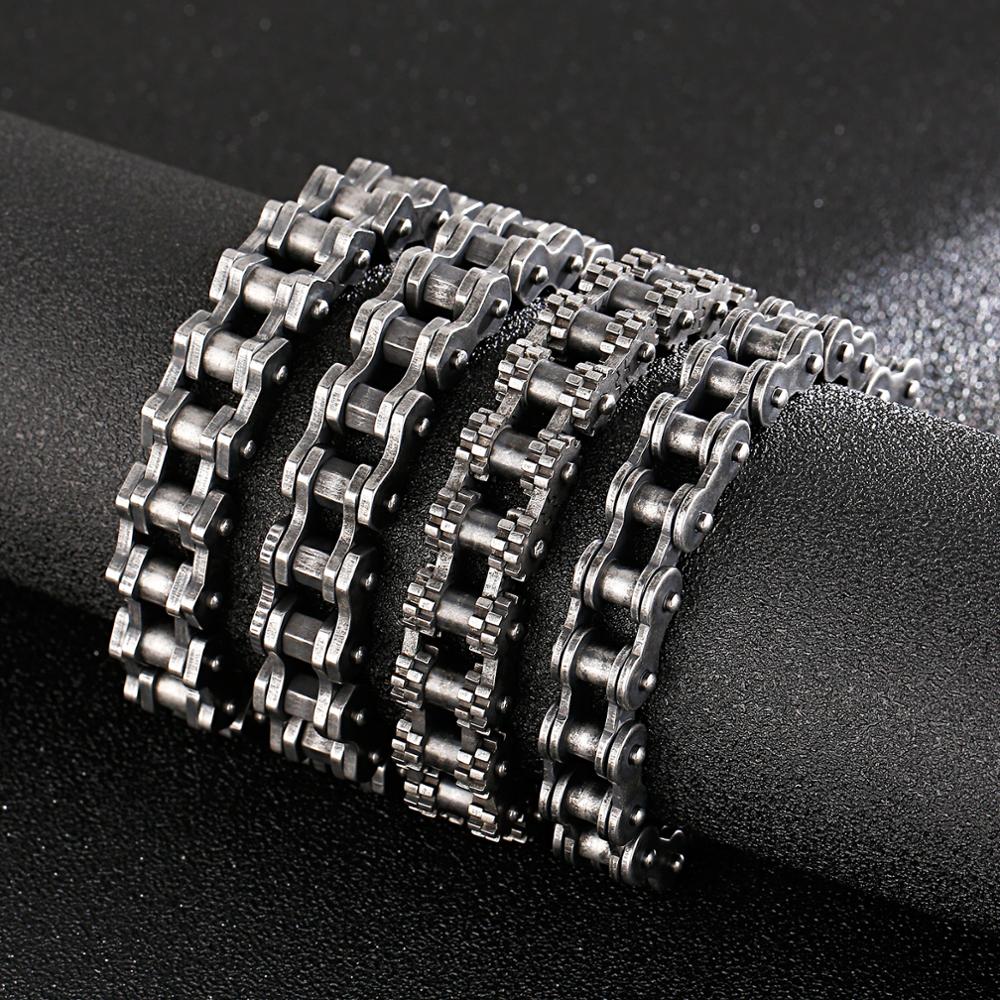 Bracelet Chaîne de Moto Style Rétro en Acier Inoxydable Tucker - Mon Bracelet Homme