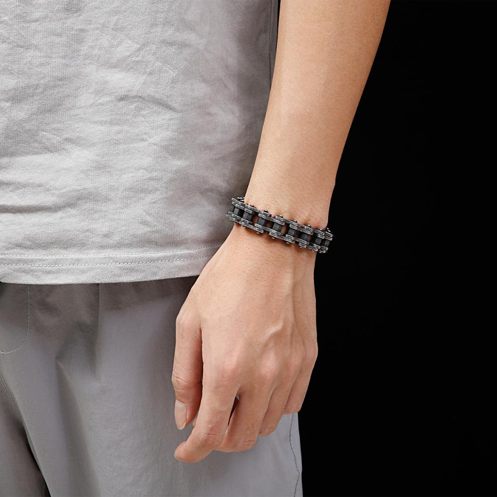Bracelet Chaîne de Moto Style Rétro en Acier Inoxydable Tucker - Mon Bracelet Homme