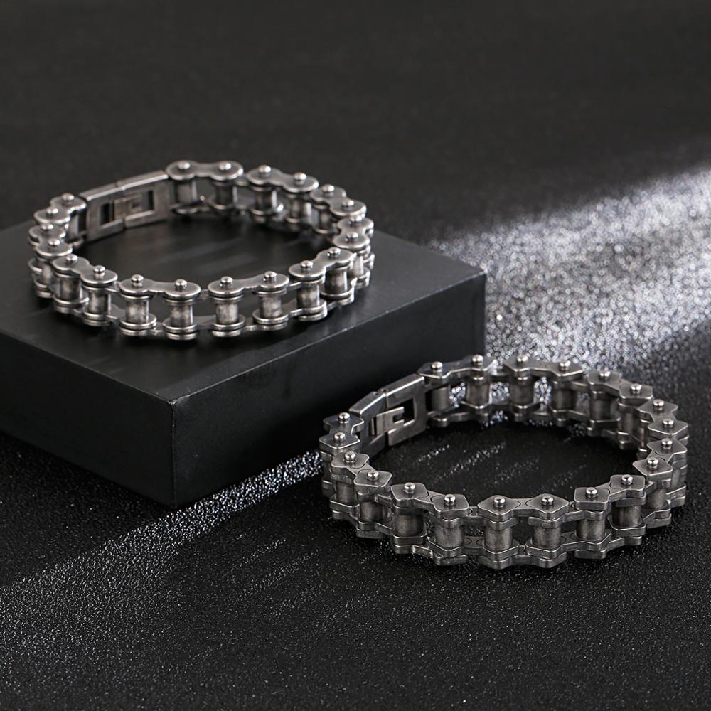 Bracelet Chaîne de Moto Style Rétro en Acier Inoxydable Tucker - Mon Bracelet Homme