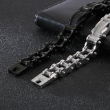 Bracelet Chaîne de Moto Vintage en Acier Inoxydable Noir Colby - Mon Bracelet Homme