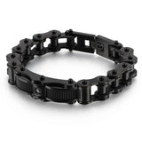 Bracelet Chaîne de Moto Vintage en Acier Inoxydable Noir Colby