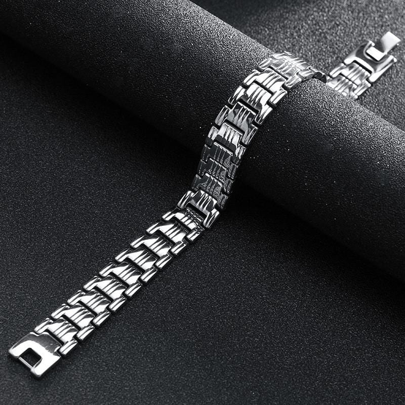 Bracelet Chaîne Homme Argenté en Acier - Mon Bracelet Homme