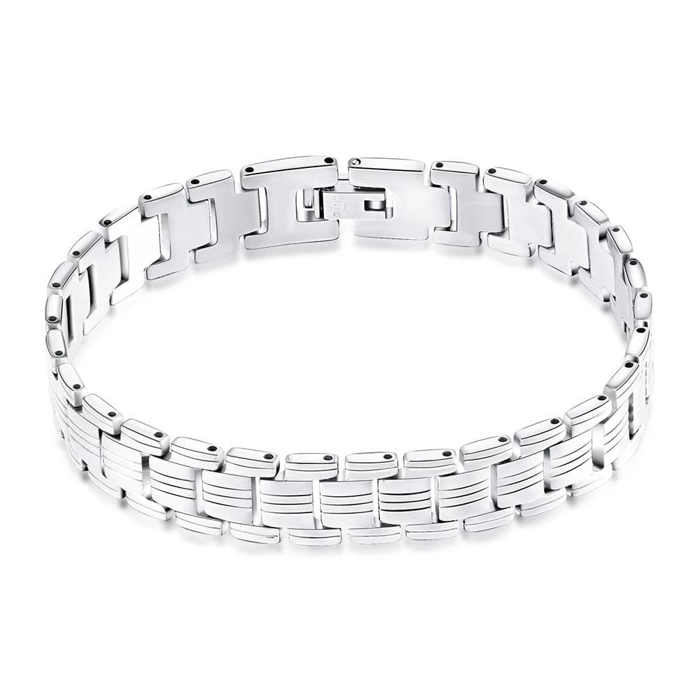 Bracelet Chaîne Homme Argenté en Acier - Mon Bracelet Homme
