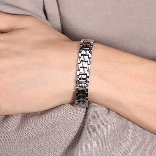 Bracelet Chaîne Homme Argenté en Acier - Mon Bracelet Homme