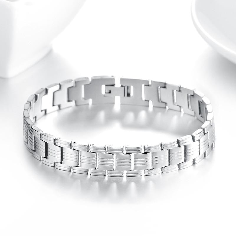 Bracelet Chaîne Homme Argenté en Acier - Mon Bracelet Homme