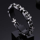 Bracelet Chaîne Homme Croix Vintage en Acier - Mon Bracelet Homme