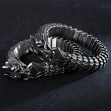 Bracelet Chaîne Homme Dragon en Acier - Mon Bracelet Homme