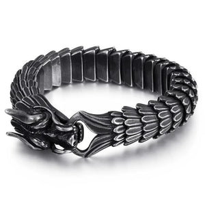 Bracelet Chaîne Homme Dragon en Acier - Mon Bracelet Homme