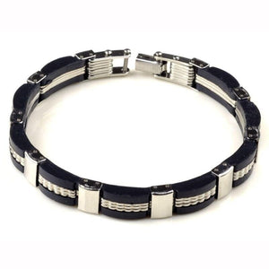 Bracelet Chaîne Homme Métal Noir en Acier - Mon Bracelet Homme