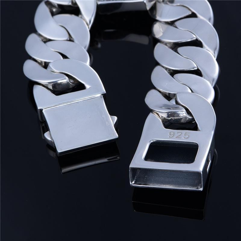 Bracelet Chaîne Luxe Tête de Mort en Argent - Mon Bracelet Homme