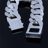 Bracelet Chaîne Luxe Tête de Mort en Argent - Mon Bracelet Homme