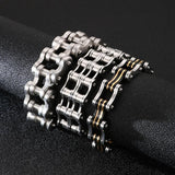 Bracelet Chaîne Moto Homme Noir et Doré Jaylen - Mon Bracelet Homme