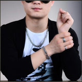 Bracelet Chaine Moto Tête De Mort Argent - Mon Bracelet Homme