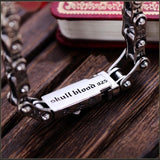 Bracelet Chaine Moto Tête De Mort Argent - Mon Bracelet Homme
