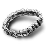 Bracelet Chaine Moto Tête De Mort Argent - Mon Bracelet Homme