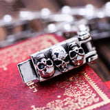Bracelet Chaine Moto Tête De Mort Argent - Mon Bracelet Homme