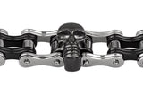 Bracelet Chaine Moto Tête De Mort Noir - Mon Bracelet Homme