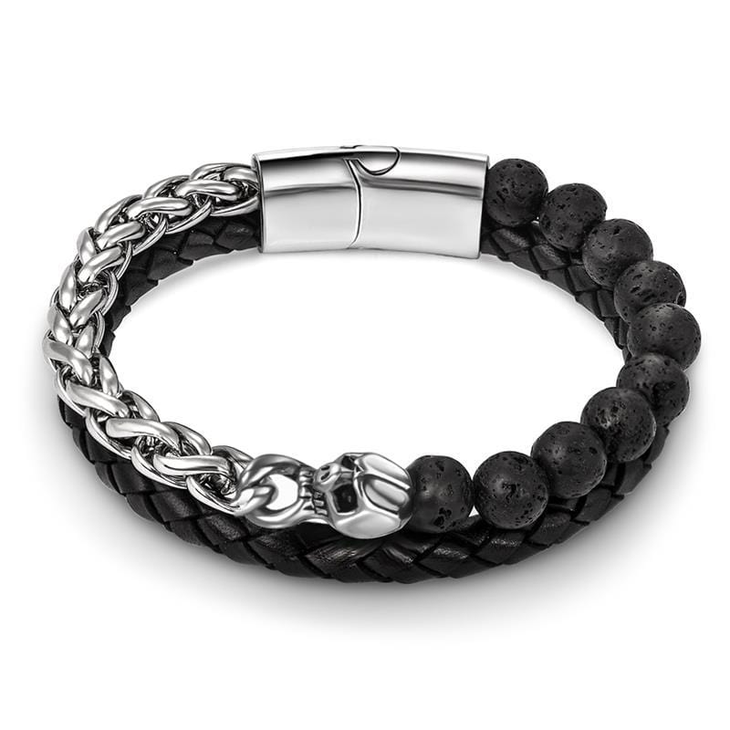 Bracelet Chaîne Perle en Acier - Mon Bracelet Homme