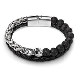 Bracelet Chaîne Perle en Acier - Mon Bracelet Homme