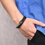 Bracelet Chaîne Perle en Acier - Mon Bracelet Homme