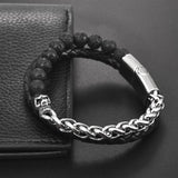 Bracelet Chaîne Perle en Acier - Mon Bracelet Homme
