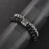 Bracelet Chaîne Pierre Naturelle en Acier - Mon Bracelet Homme