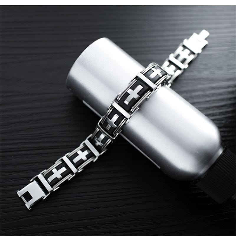 Bracelet Chaîne Style Punk en Acier - Mon Bracelet Homme