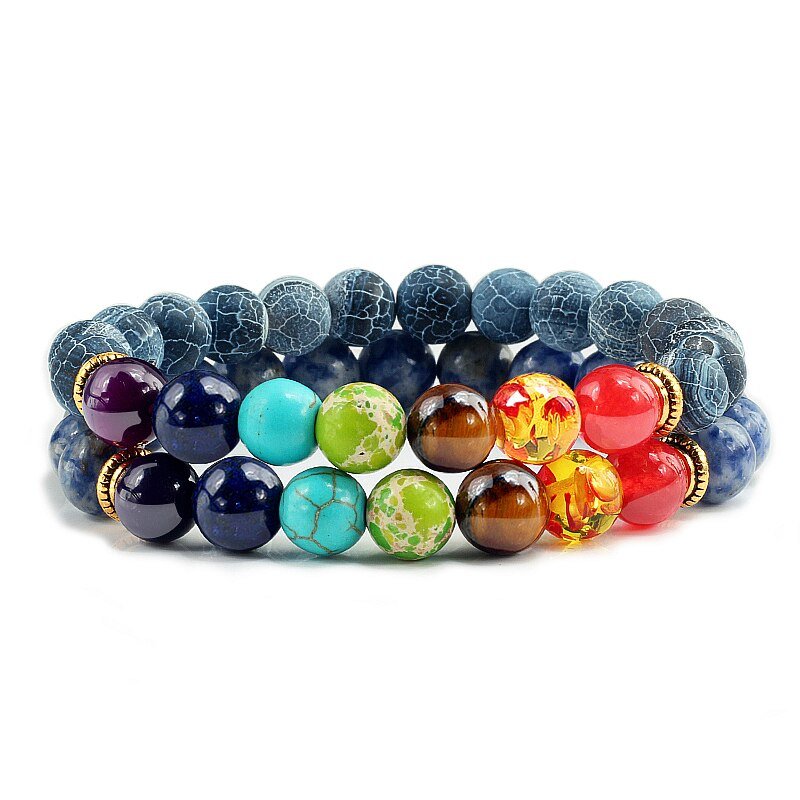 Bracelet Chakra Homme En Perles Bleu - Mon Bracelet Homme