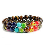 Bracelet Chakra Homme En Perles Oeil de Tigre