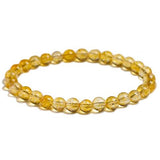 Bracelet Citrine 6mm pour Homme en Perles