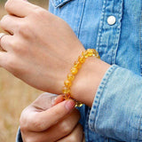 Bracelet Citrine Lithothérapie pour Homme en Perles - Mon Bracelet Homme